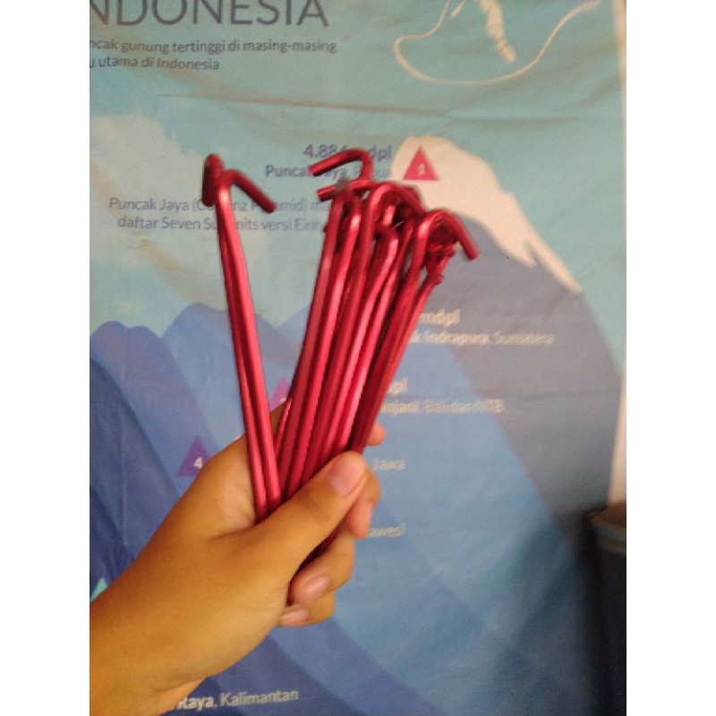 PASAK ALLOY - PASAK ALUMUNIUM - BRAND GREAT OUTDOOR - PASAK TENDA ALLOY