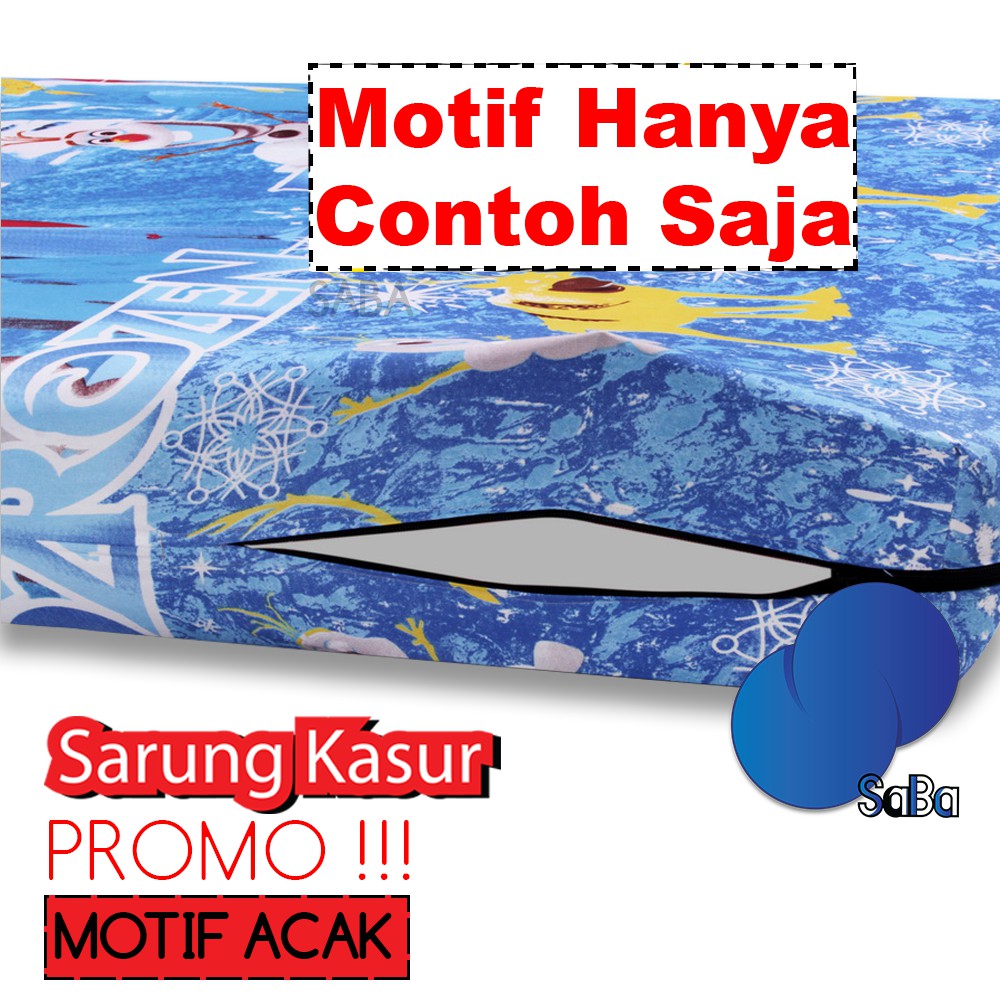 (MOTIF ACAK)Sarung Kasur Busa Resleting |No.4 (90x200)|No.3 (120x200)|No.2 (160x200)|No.1 (180x200)|