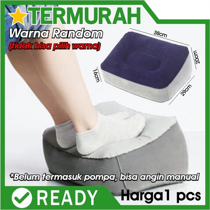 Bantal Sandaran Kaki Mobil Kursi Anak Kecil Leg up Angin Foot Rest car pillow senderan pvc relaxing 