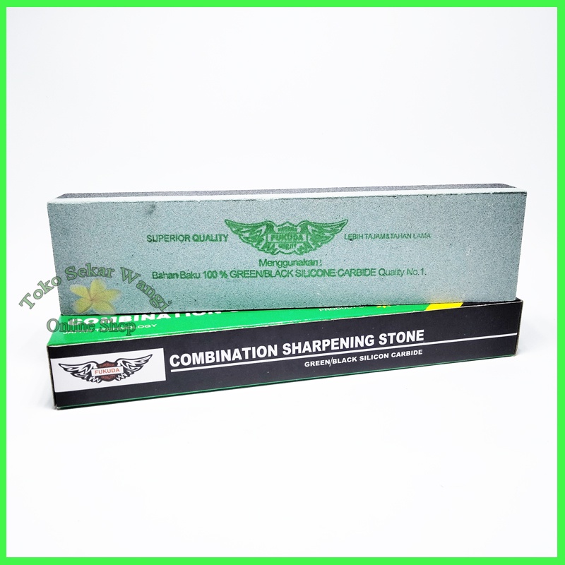 BATU ASAH GOSOK UNGKAL FUKUDA HIJAU 8" - ASAHAN PISAU SABIT FUKUDA