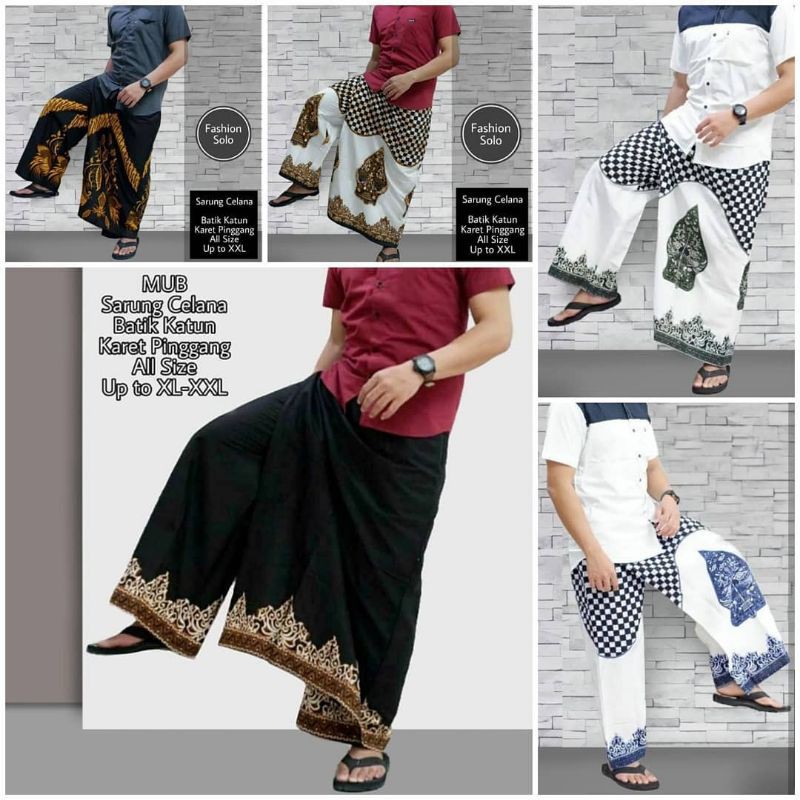 celana sarung batik wayang solo dewasa - sarcel