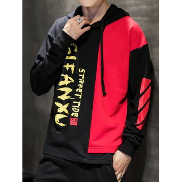 TOTOTAshop.Sweater hoodie GIFANXU pria,bahan babyterry premium,motif sablon halus,real pict