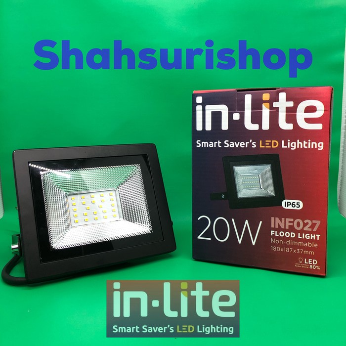 LAMPU SOROT LED INLITE IN-LITE 20W 20 W 20 WATT FLOODLIGHT INF027