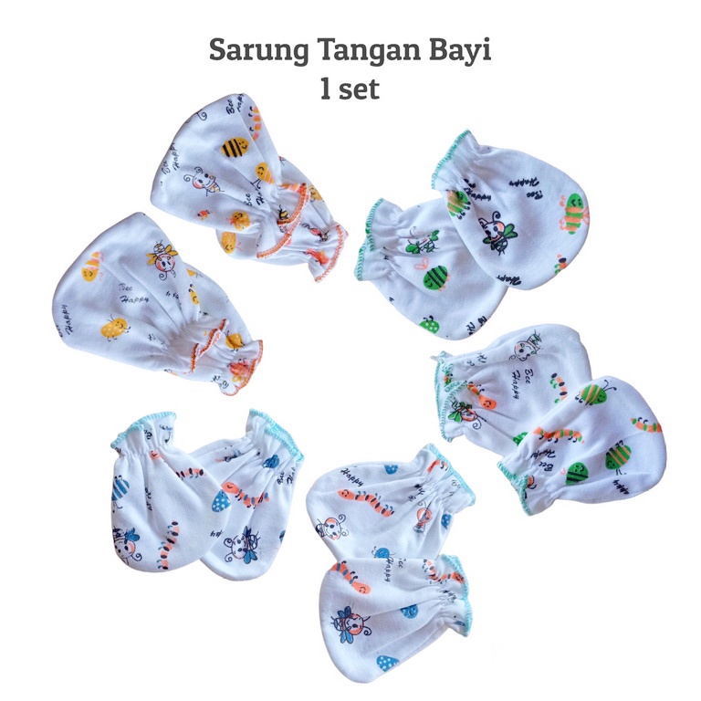 Sarung Tangan dan kaki  print bahan katun