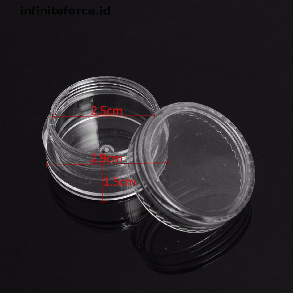 (Infiniteforce.Id) 50pcs / Set Toples Mini Transparan Untuk Krim / Kosmetik / Makeup