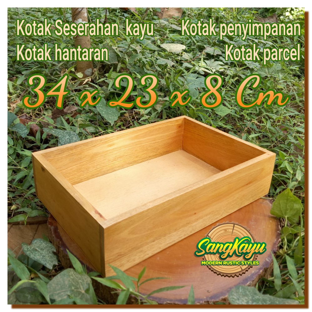 Kotak Seserahan 34x23x8cm kotak hantaran kotak parcel nampan wood tray