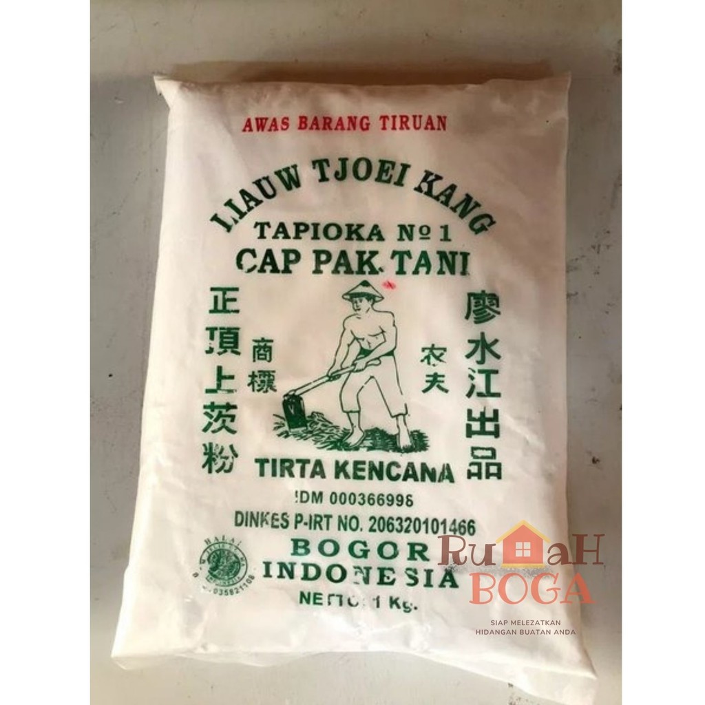 

Tepung Tapioka Sagu Cap Pak Tani Liauw Tjoei Kang Tirta Kencana 1kg 1 Kg