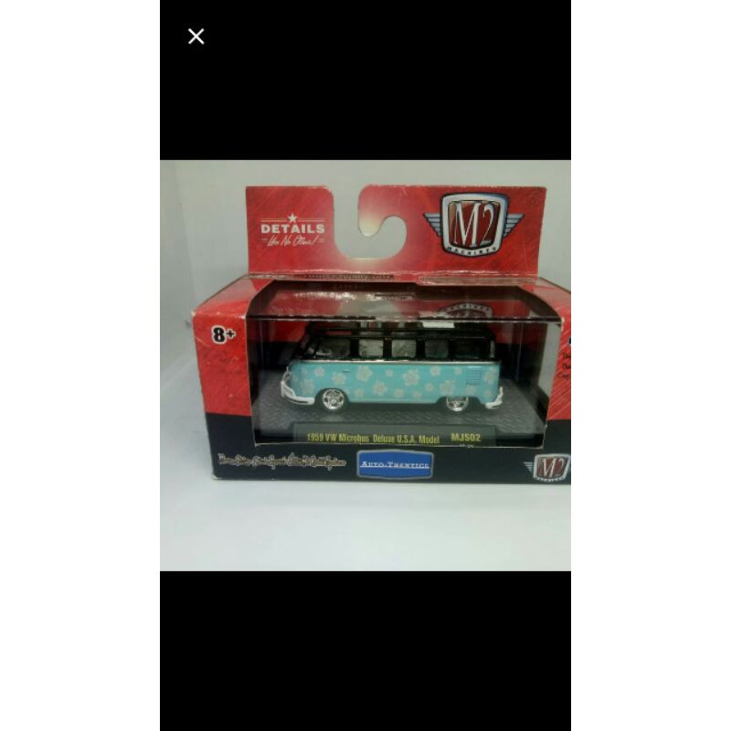 Diecast M2 1:64 VW Microbus Deluxe Model (Blue)
