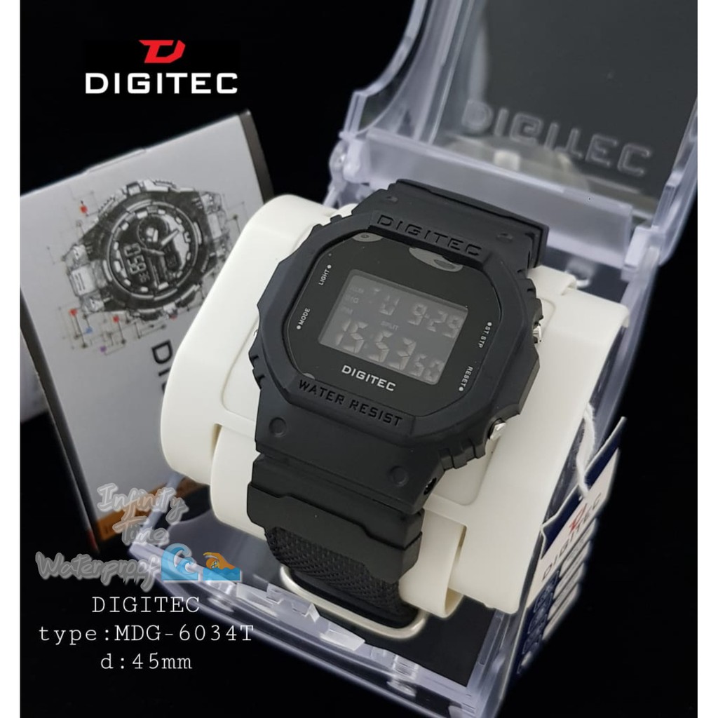 Jam Tangan Digitec DG6034T 6034 Cowok Digital Strap Kanvas Kualitas Original Waterproof