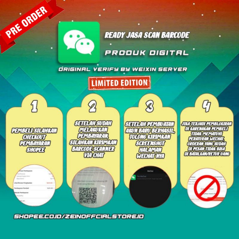 [PROMO] JASA PEMBUATAN AKUN BARU WECHAT MENGGUNAKAN BARCODE SCANNER