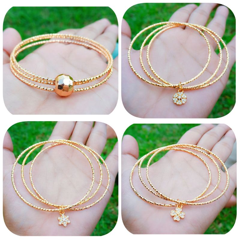 3 in 1 Gelang Keroncong Rumbai Bunga  Dewasa