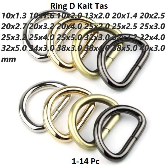 Ring D Kaitan Tas Uk 10mm-40mm Harga/1-14pc