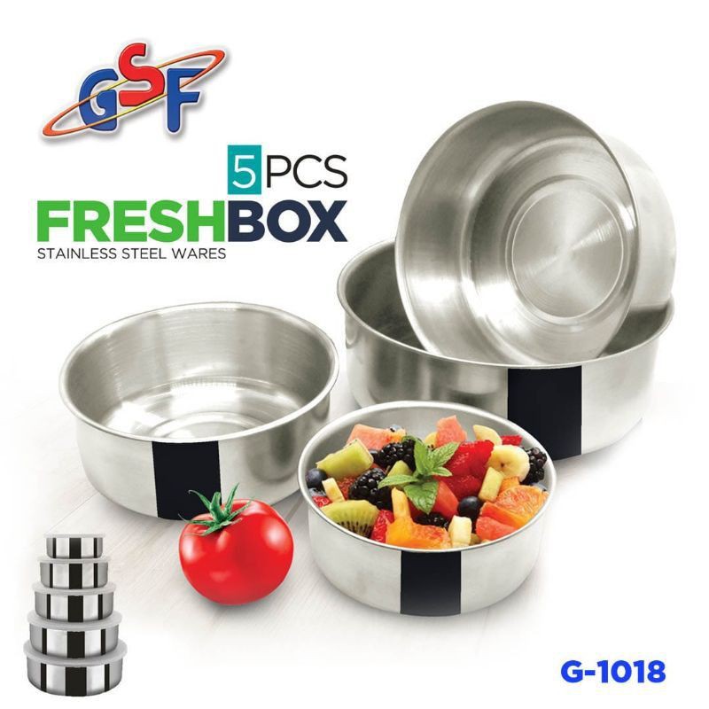 [SUSE] RANTANG STAINLESS STEEL 5 LIMA PCS SUSUN FRESH BOX GSF G 1018 G1018