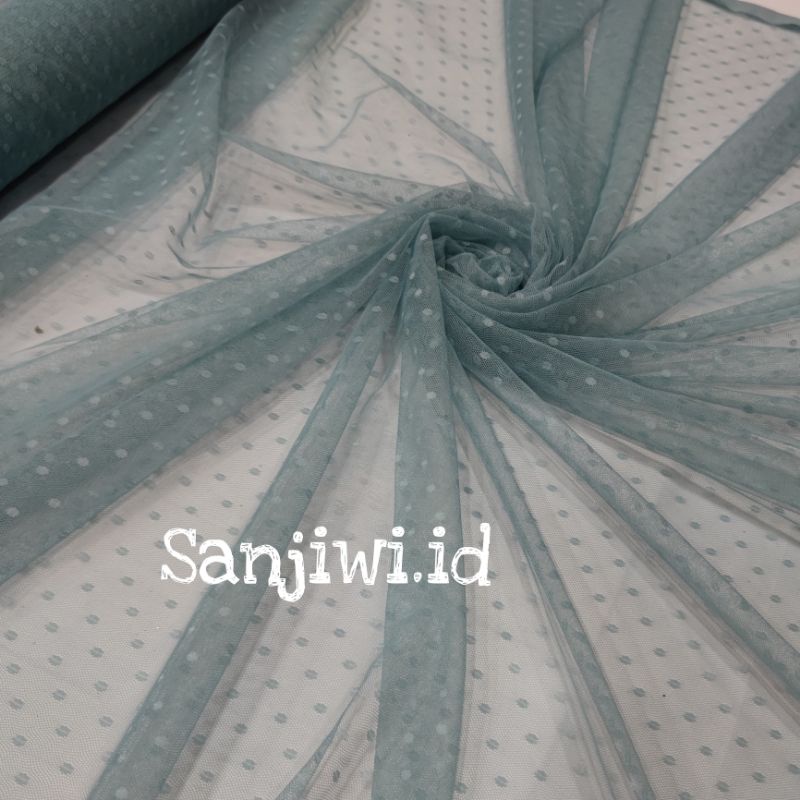 Kain Tile Polkadot/Kain Tille Dot/Soft Tulle-Dusty blue