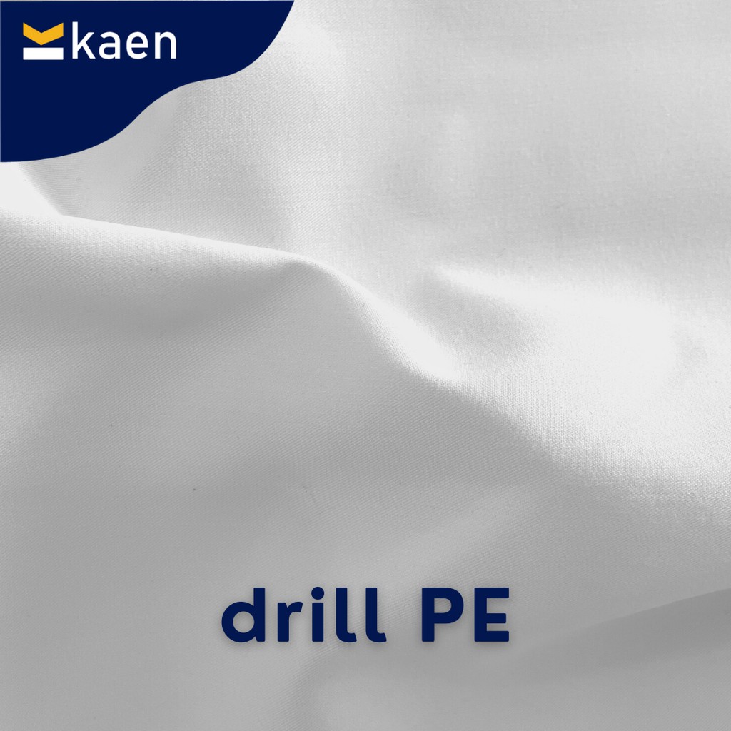 Kain Drill Polyester Putih / Kain Sublim / Kain Sublime / Kain Printing (L: 150 cm)