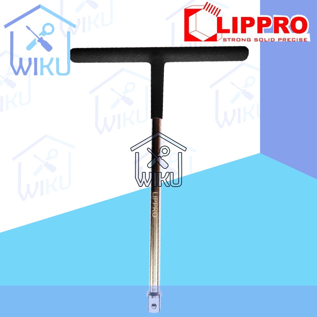 Lippro Stang Kunci Sok 1/2in Model T / Gagang Sock T Handle Karet 1/2"