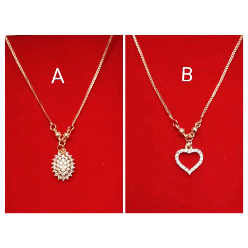 Ramk64. Kalung xuping wanita lapis emas dgn mata zircon ukuran 45 cm koye