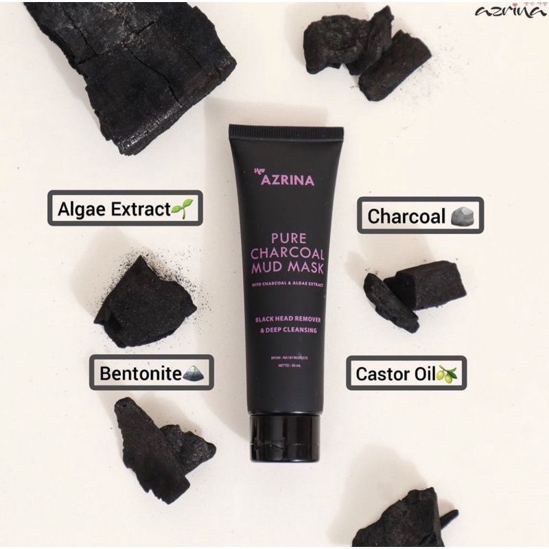 AZRINA Pure Charcoal Mud Mask &amp; Clay Acne Mask 50 ML