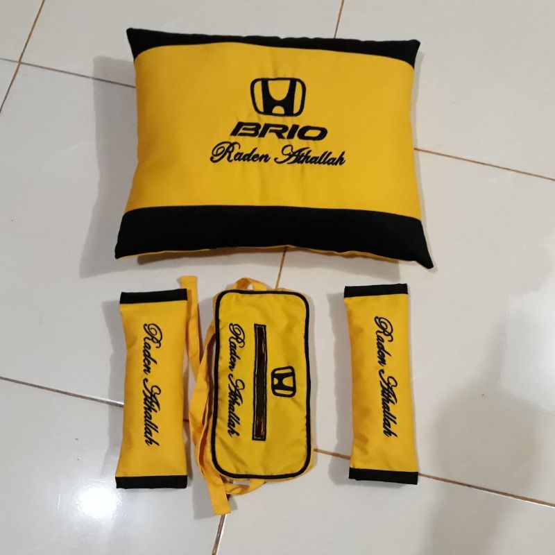 bantal custom honda brio aksesoris interior mobil custom