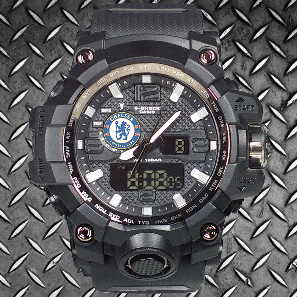 (Istimewa Bossque) Jam CHELSEA Double Time Full Black (Exclusive)