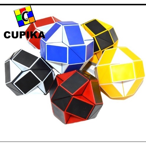 Rubik Diansheng Snake PUZZLE 24 ORIGINAL Montessori warna warni Ori