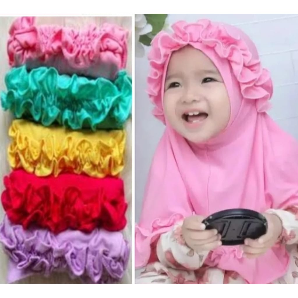 HIJAB ANAK BABY 0-2 TAHUN BANDO REMPEL ATAS