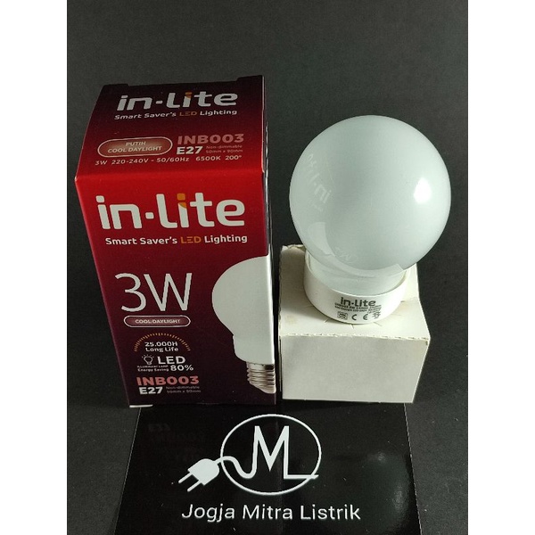 LAMPU LED INLITE 3 WATT INB003/INB007 PUTIH