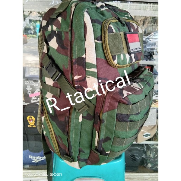 TAS RANGSEL MODEL JATAH TNI/ tas ransel loreng malpinas