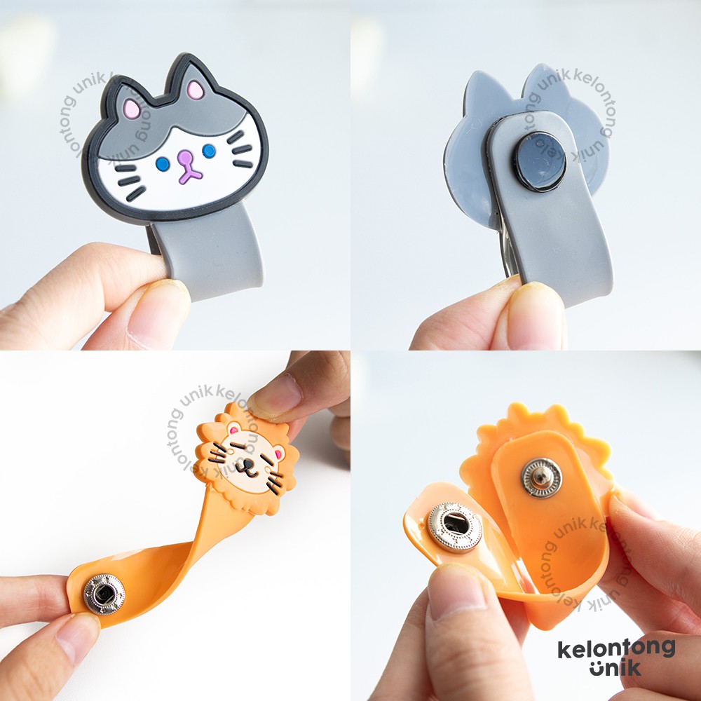 KOREAN - Cord Holder 3D Lebar/ Klip Kabel/ Penjepit Kabel/ Pengikat Kabel/ Penggulung Kabel