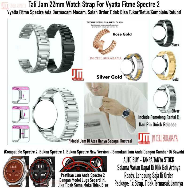 Watch Strap Vyatta FitMe Spectre Gen 2 - Tali Jam 22mm Stainless Steel Full