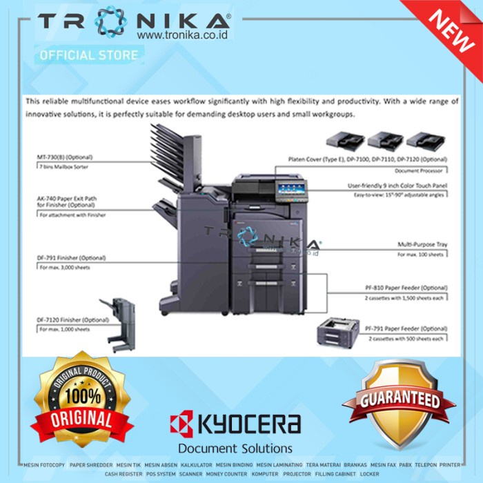 MESIN COPY PRINT SCAN FAX DUPLEX UKURAN KERTAS A3 | KYOCERA TASKALFA 4012i | ORIGINAL | GARANSI RESMI