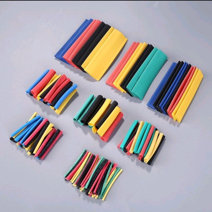 164 pcs Heat Shrink Tube Isolasi Bakar Kabel Selongsong Bakar Multiwarna