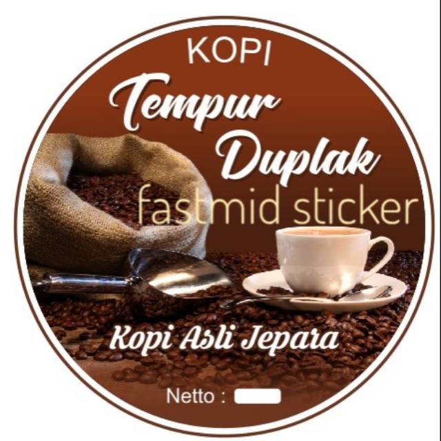 

Sticker Label Makanan Murah/ Stiker Minuman Murah /Label Murah 9x9cm
