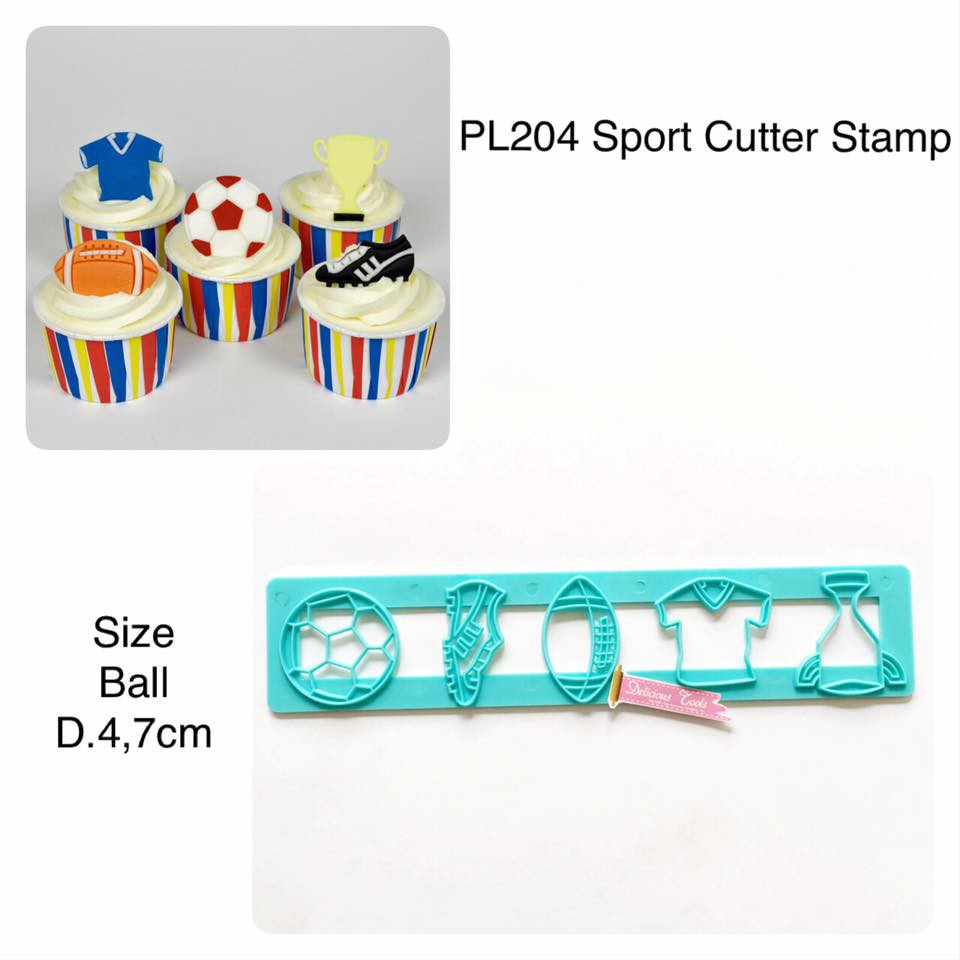 

PL204 Sport Cutter Stamp cookies fondant clay kukis