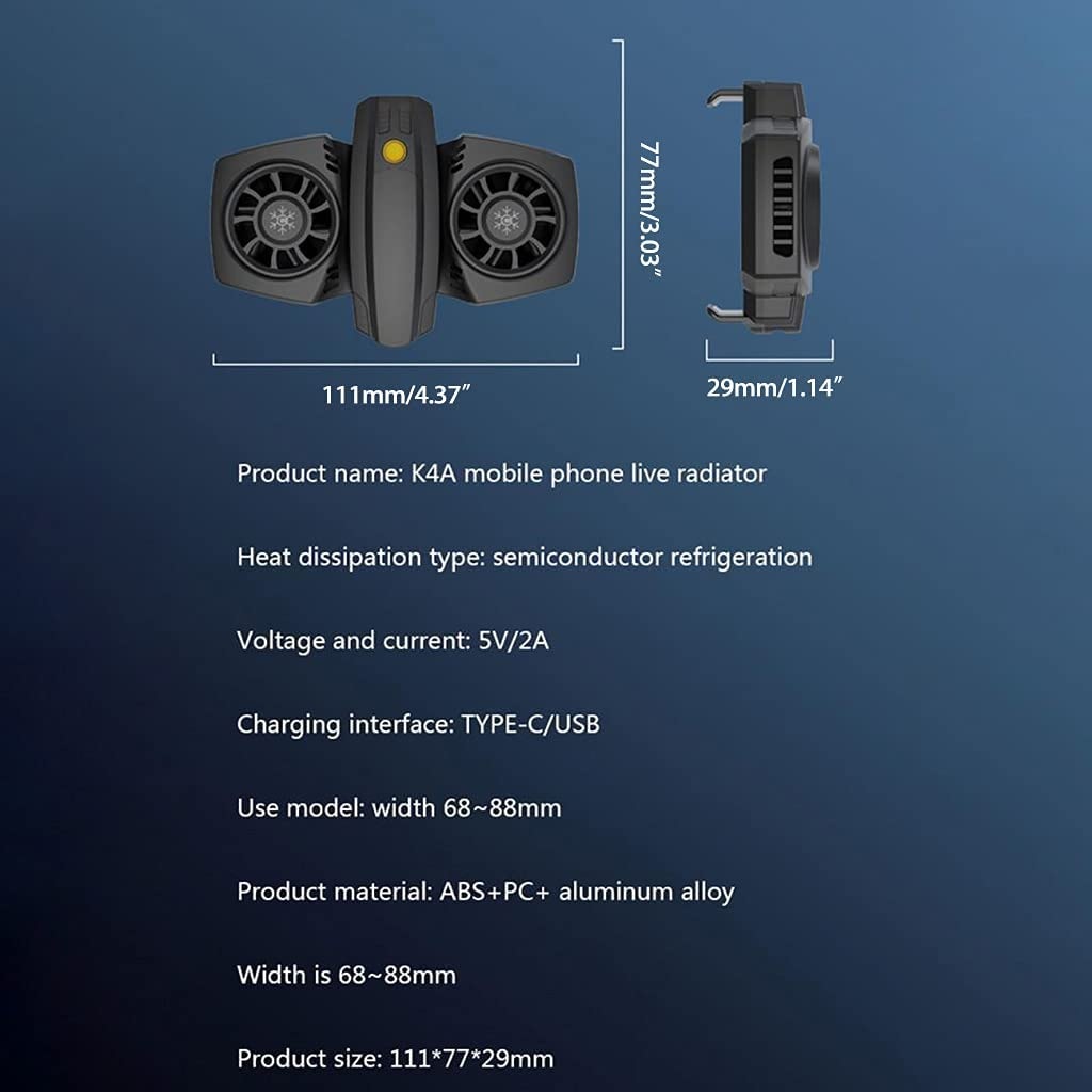 K4A Mobile Phone Live Semiconductor Cooling Pad - Pendingin Smartphone