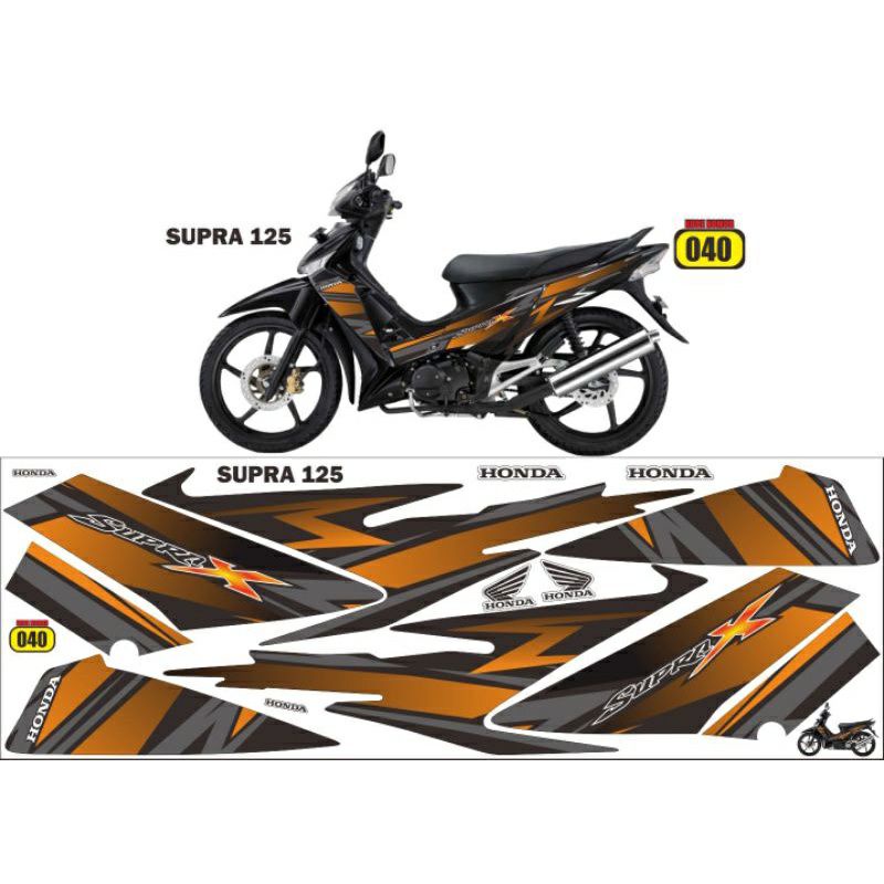 Lis variasi Supra x 125 old stiker Supra x lama 2006 striping Supra x wave variasi