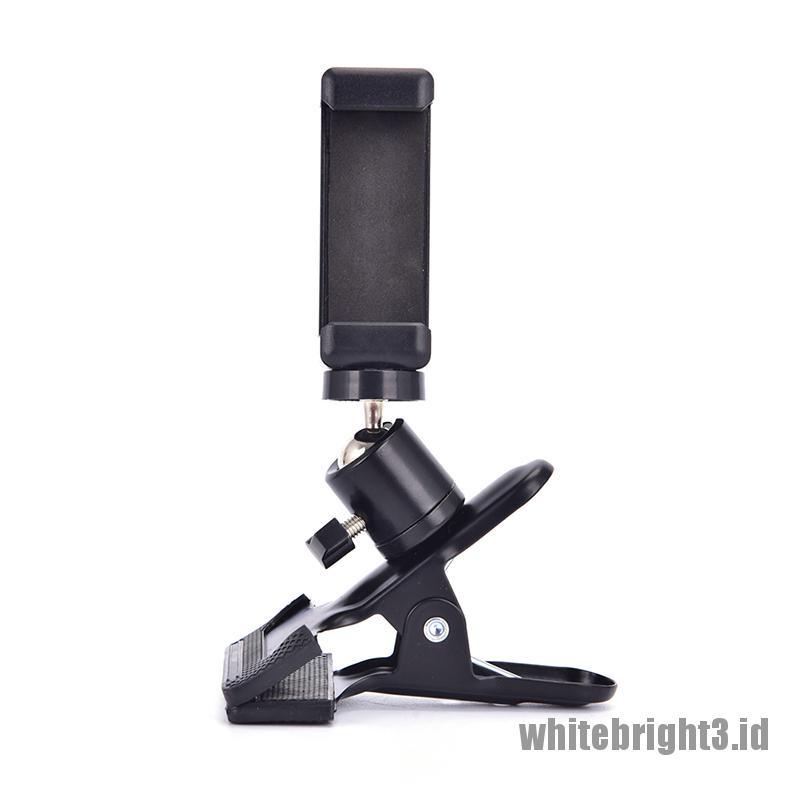 &lt; White3 &gt; Braket Tripod Stand Holder Handphone Mount Kepala Gitar Untuk Siaran Langsung