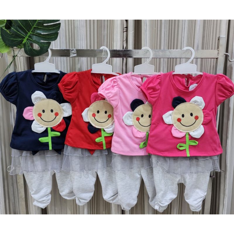 Baju bayi perempuan stelan celana tutu baby girl