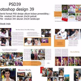 Download Template Collage Psd Photoshop Psd Kolase Album Wedding Prewedding Shopee Indonesia PSD Mockup Templates