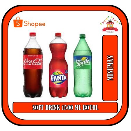 

MINUMAN SOFT DRINK COCA COLA FANTA SPRITE 1500 ML BOTOL BESAR BERKARBONASI