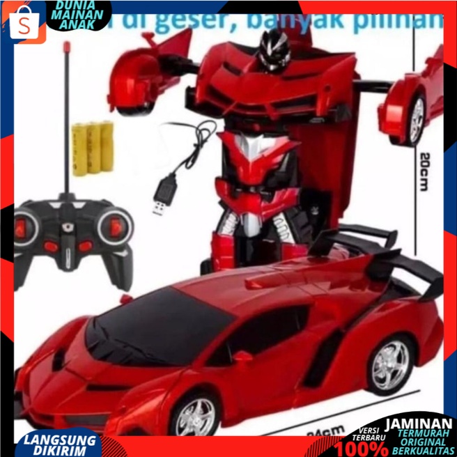 RC TRANSFORMER MOBIL REMOT KONTROL JADI ROBOT REMOTE CONTROL LAST KNIGHT BATERAI CAS TERBARU