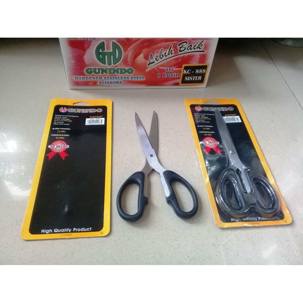 

Gunting Besar Hardened Stainless Steel Scissors Gunindo KC-888