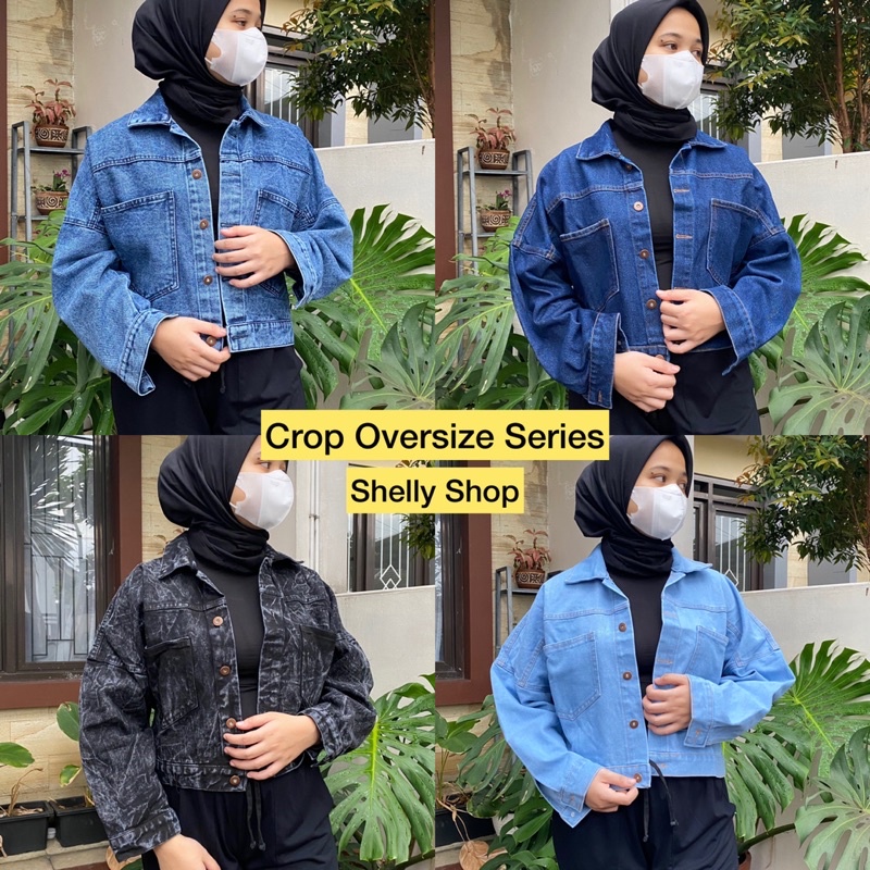 Jaket Jeans Wanita Crop Oversize Series