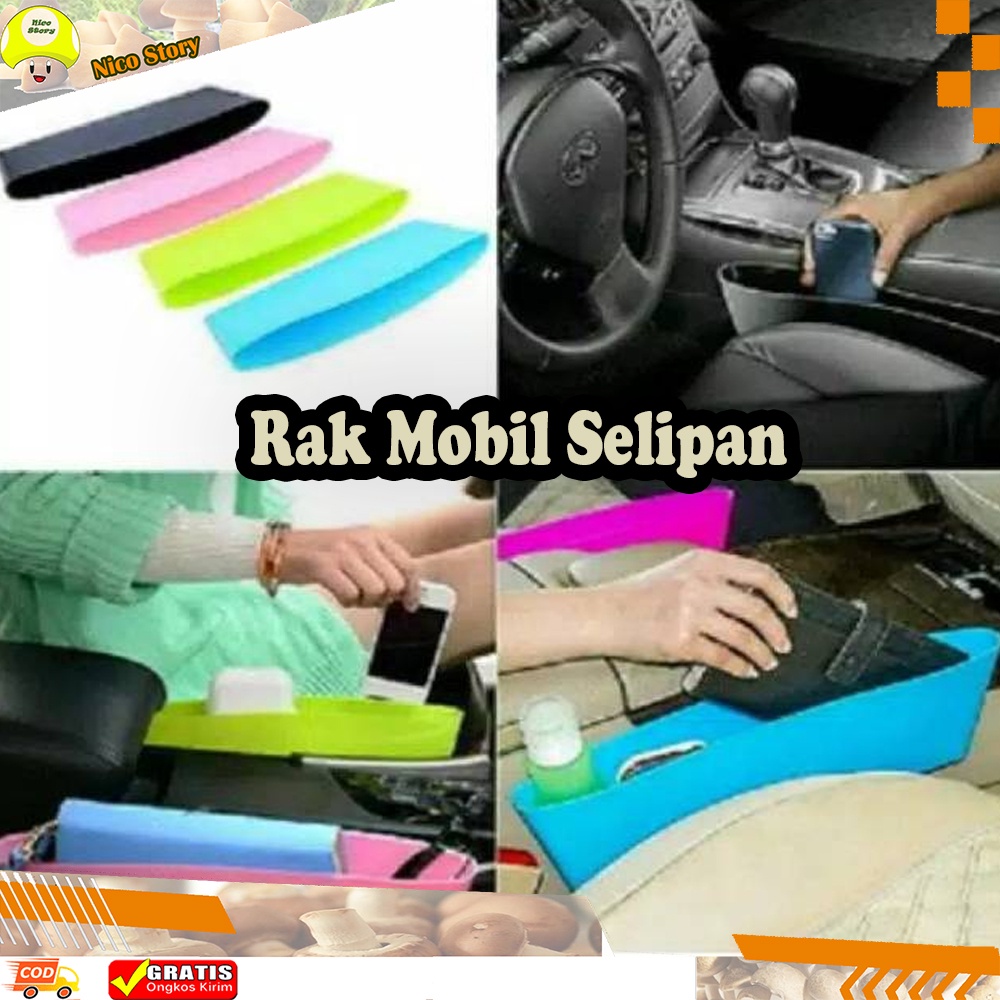 (NCS) Rak Mobil Selipan Tempat Sisi Kursi / Car Seat Gap Storage Organizer Side Box Samping Jok pocket