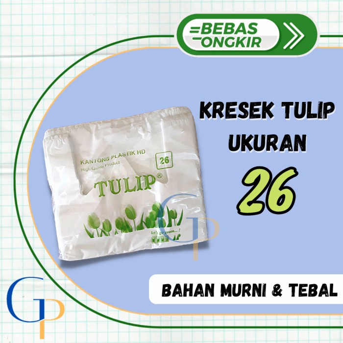 Kantong Kresek Tebal Putih UK 26 Merk Tulip Isi 500 Gram/ Kresek Tebal