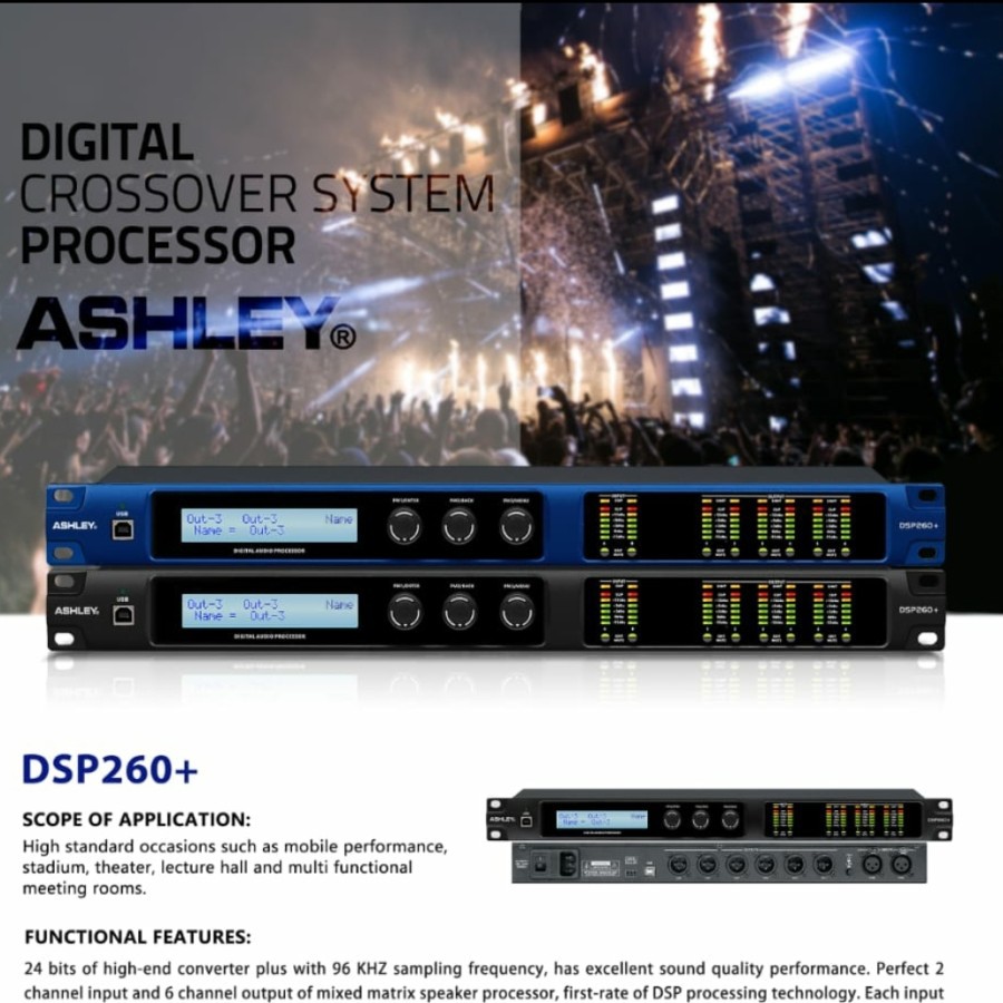 DLMS ASHLEY DSP 260+ Crossover Management Digital ADSP 260 Plus ORI