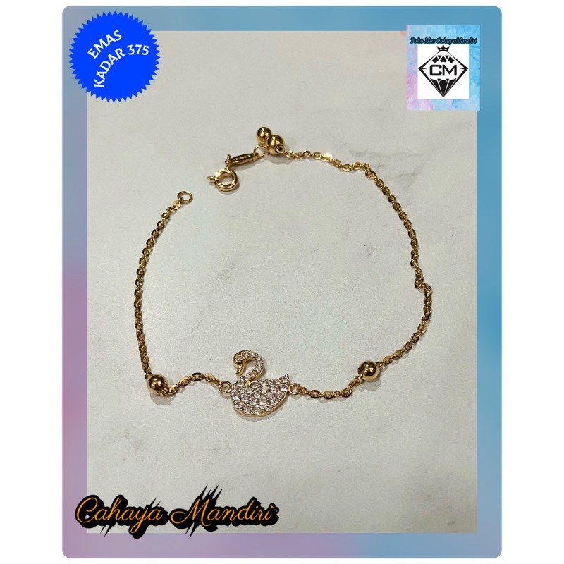 Gelang emas serut kadar 375 (8K) Berat +/- 2,03 Gram