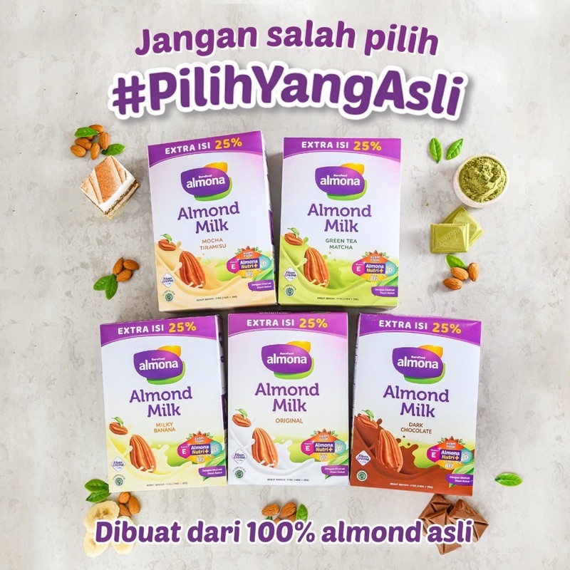 (BARU 175g Langsung dari Pabrik) Paket 3 Box Almona - Almond Milk