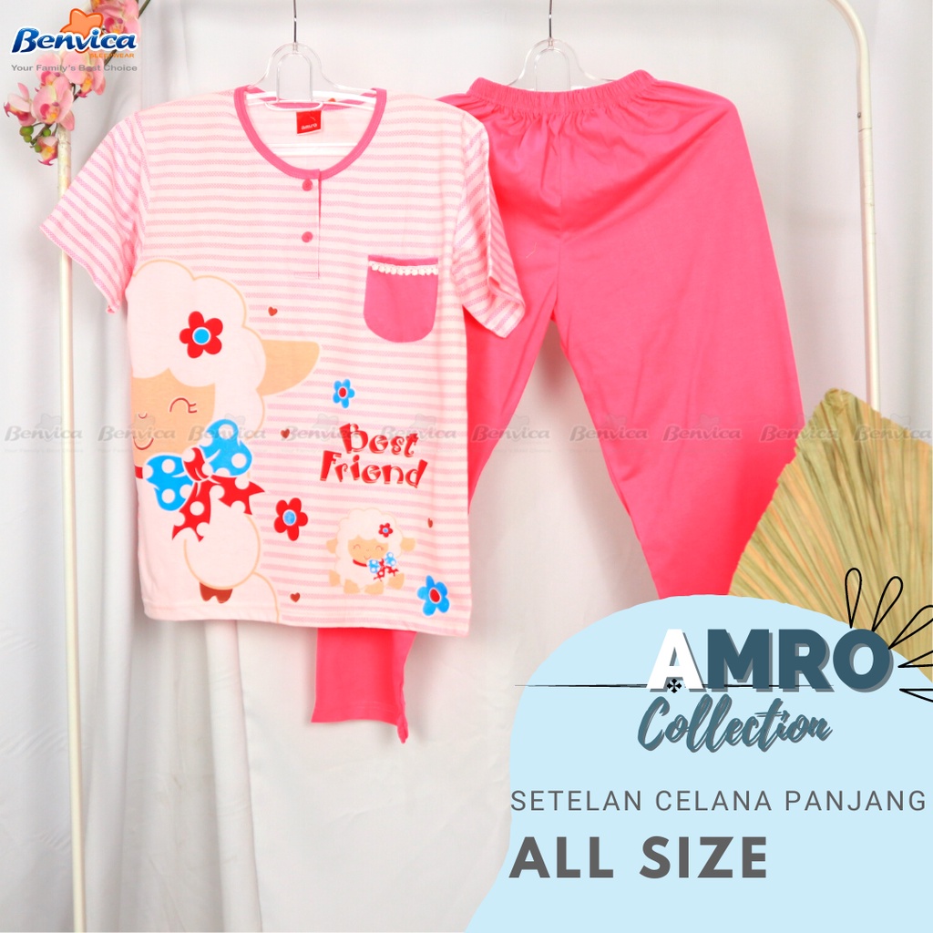 BAJU TIDUR CELANA PANJANG KAOS AMRO TR AMR - C