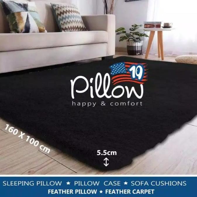 Karpet Bulu Rasfur 160x100x5 Tebal Matras Lantai Pillow 109